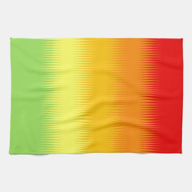 Linge De Cuisine Combo rouge orange jaune vert (Horizontal)