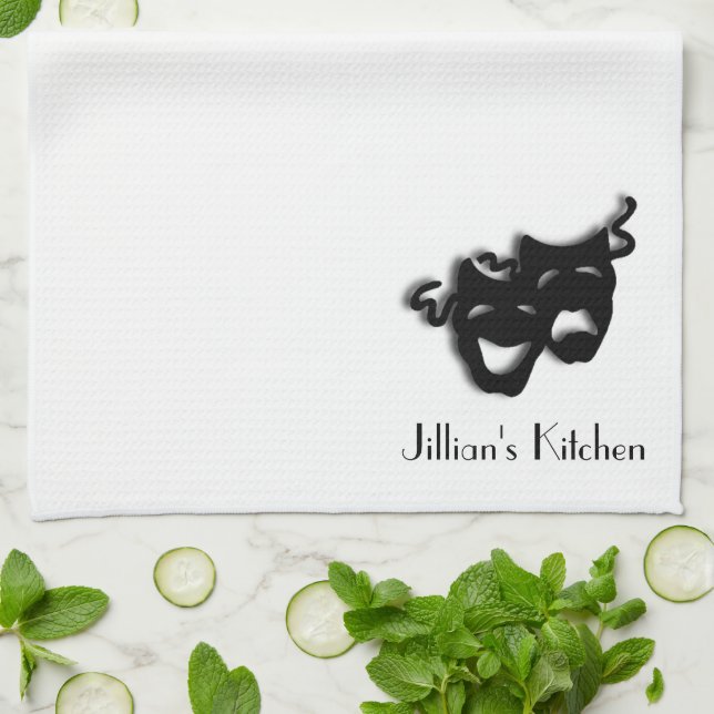 Linge De Cuisine Comédie et Tragédie Théâtre Personnalisé (Plié)