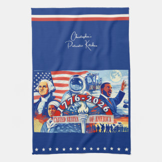 Linge De Cuisine Commemorative 1776-2026 États-Unis Personnalisé