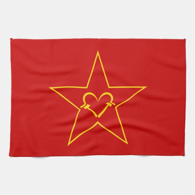 Linge De Cuisine Communist Heart (Horizontal)