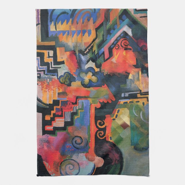 Linge De Cuisine Composition colorée par August Macke, Art Vintage (Vertical)