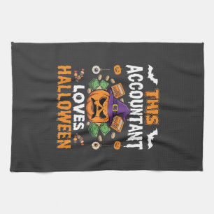 Linge De Cuisine Comptable Aime Halloween Citrouille Comptable Desi
