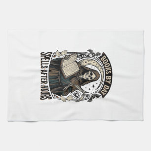 Linge De Cuisine Comptable d'Halloween Sorcière Reaper Design Vinta