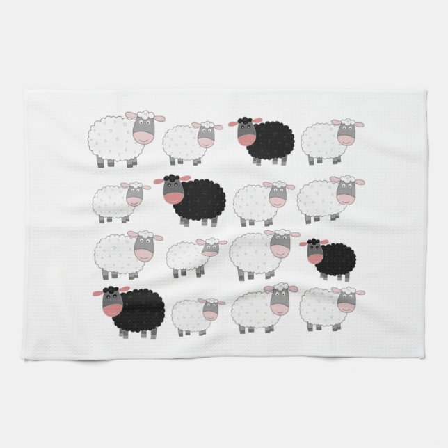 Linge De Cuisine Compte des moutons (Horizontal)