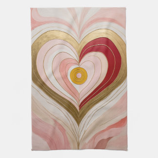 Linge De Cuisine Concentric Heart Blossom