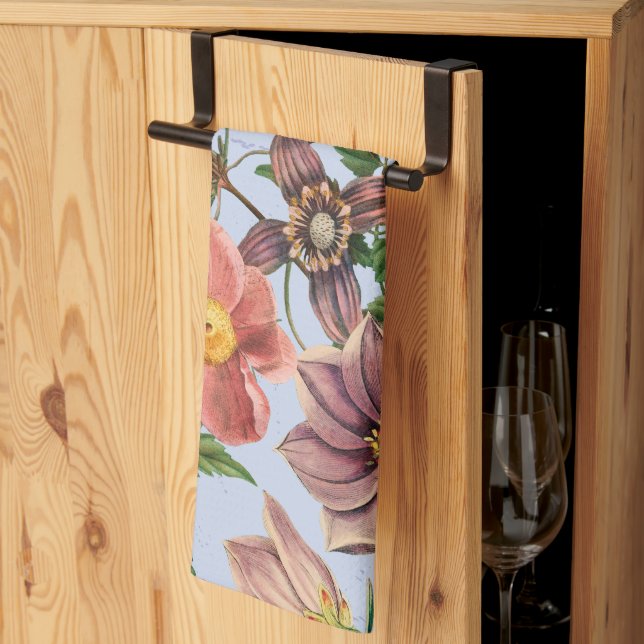 Linge De Cuisine Conception botanique vintage (Pliage en tiers)