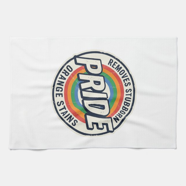 Linge De Cuisine Conception de badge arc-en-ciel de protestation de (Horizontal)