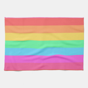 Linge De Cuisine Conception de bandes de couleurs arc-en-ciel paste