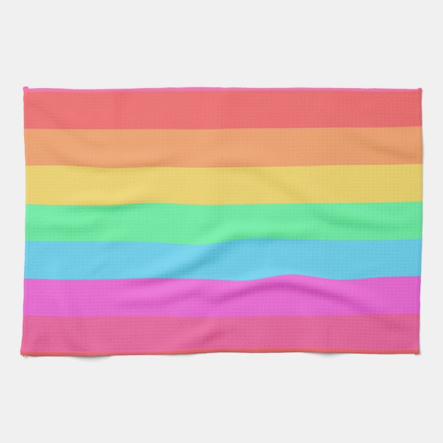 Linge De Cuisine Conception de bandes de couleurs arc-en-ciel paste (Horizontal)