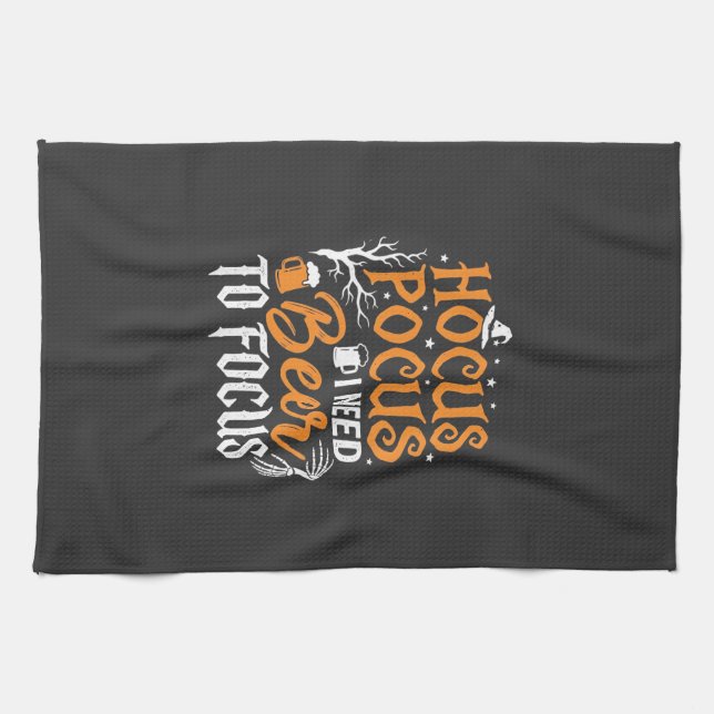 Linge De Cuisine Conception de bière Hocus Pocus Halloween_1 (Horizontal)