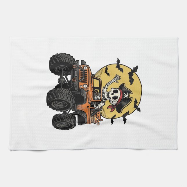 Linge De Cuisine Conception de camion monstre squelette pirate Hall (Horizontal)