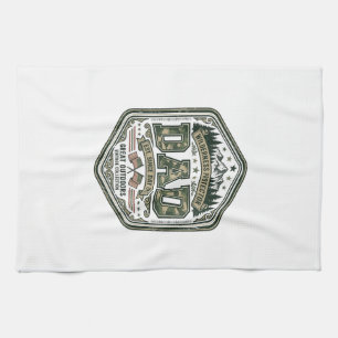 Linge De Cuisine Conception de chemise de badge de montagne de papa