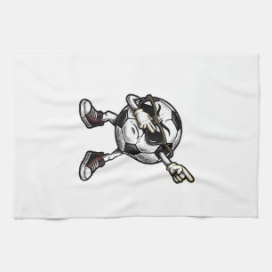 Linge De Cuisine Conception de chemise de balle de football Dabbing