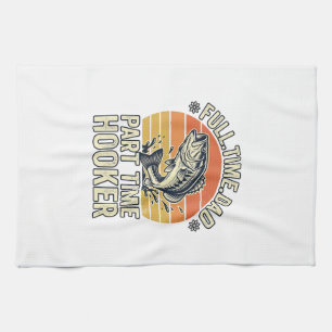 Linge De Cuisine Conception de chemise de bass vintage papa pêche d