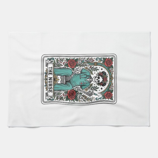 Linge De Cuisine Conception de chemise de carte de tarot d'infirmiè (Horizontal)