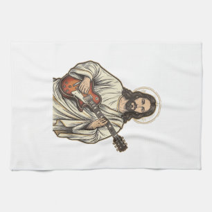 Linge De Cuisine Conception de chemise de gravure de guitariste sac