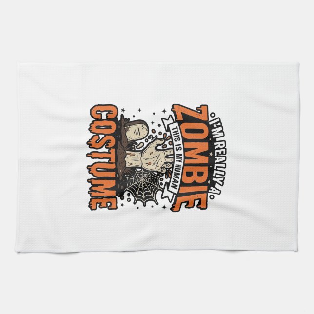 Linge De Cuisine Conception de chemise Halloween Costume Zombie Vin (Horizontal)