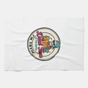 Linge De Cuisine Conception de chemise humour fast-food squelette t