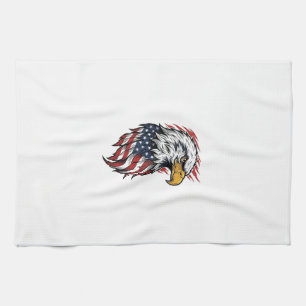 Linge De Cuisine Conception de chemise vectorielle aigle patriotiqu