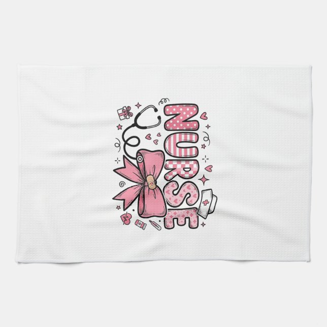 Linge De Cuisine Conception de chemise vectorielle Cute Nurse Bow H (Horizontal)