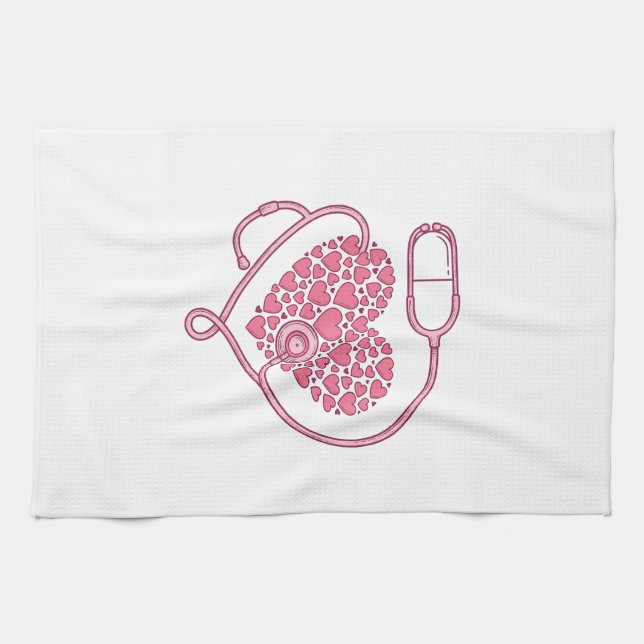 Linge De Cuisine Conception de chemise vectorielle d'amour médical  (Horizontal)