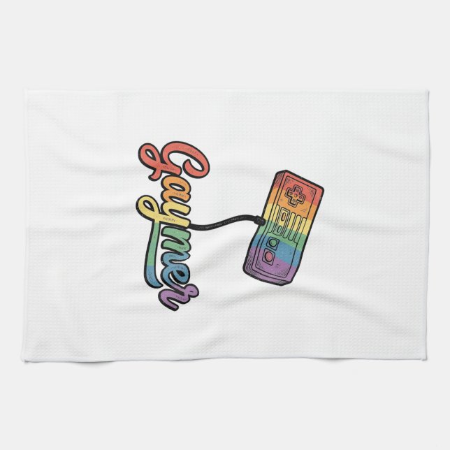 Linge De Cuisine Conception de chemise vectorielle Gaymer Rainbow G (Horizontal)