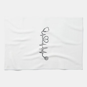 Linge De Cuisine Conception de chemise vectorielle Stéthoscope Batt