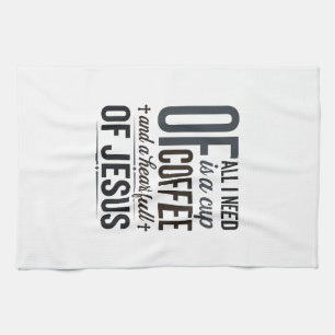 Linge De Cuisine Conception de chemise vintage citation de Jésus ca