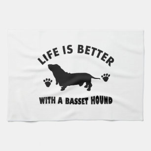 Linge De Cuisine conception de chien de chasse de basset