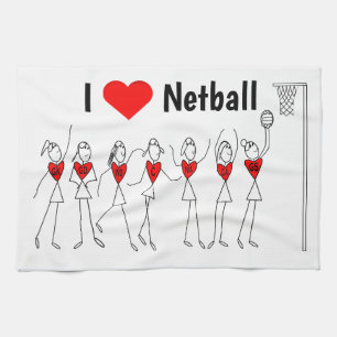 Linge De Cuisine Conception de coeur de positions de net-ball