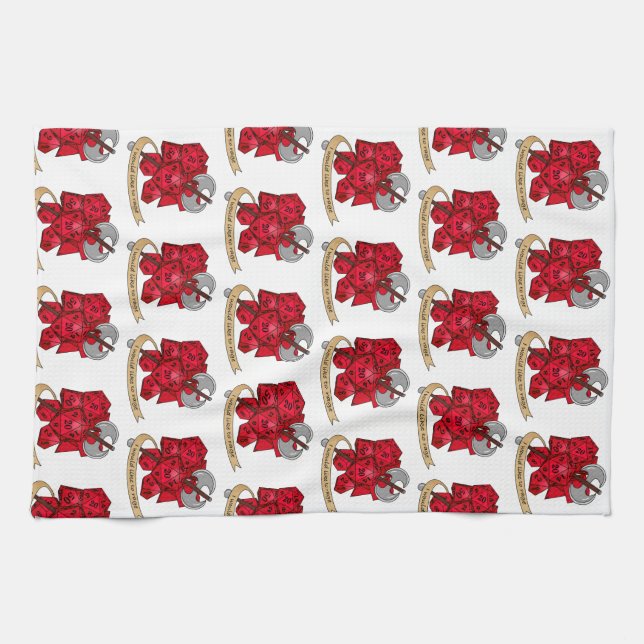 Linge De Cuisine Conception de dés barbares (Horizontal)