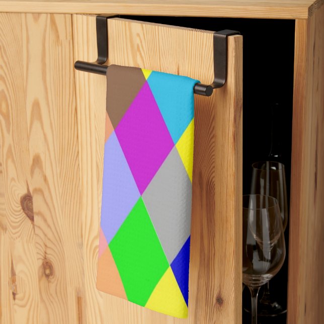 Linge De Cuisine Conception de diamant coloré (Pliage en tiers)