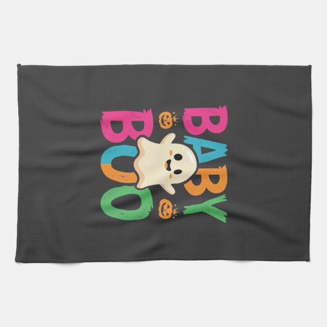 Linge De Cuisine Conception de fantôme Halloween Baby Boo_1 (Horizontal)
