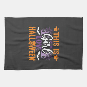 Linge De Cuisine Conception de fantôme Halloween Girl Love_1