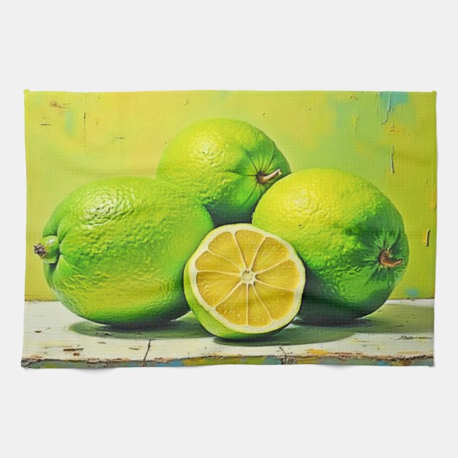 Linge De Cuisine Conception de la pop été brillante de Limes (Horizontal)