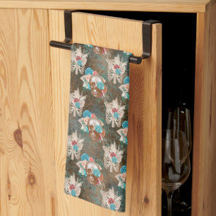 Linge De Cuisine Conception de la série Boho Skull 13