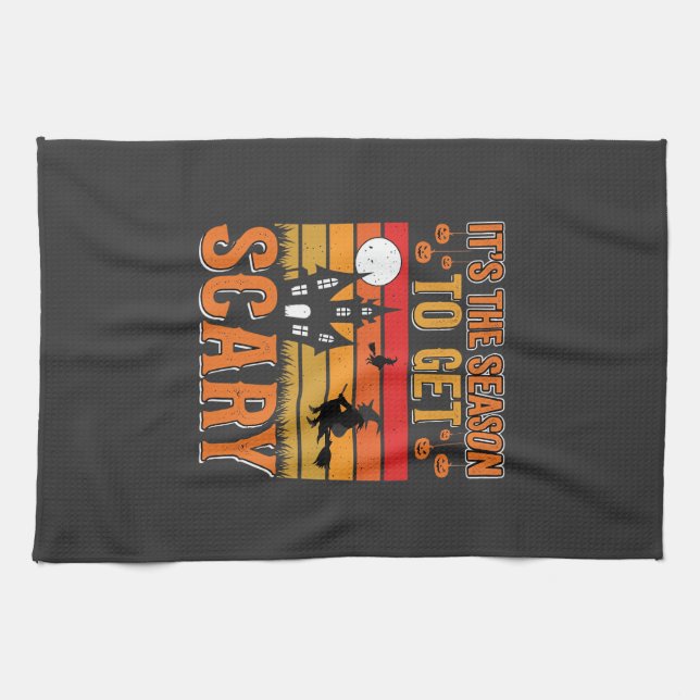 Linge De Cuisine Conception de Maison Hantée Sorcière Halloween Eff (Horizontal)