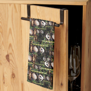 Linge De Cuisine Conception de motif de panda en bambou