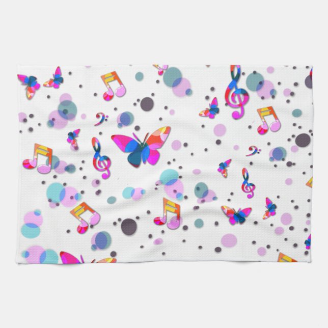 Linge De Cuisine Conception de musique colorée (Horizontal)