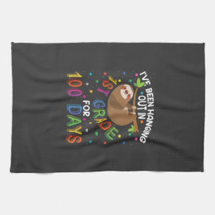 Linge De Cuisine Conception de paresseux du 100e jour d'école - 100