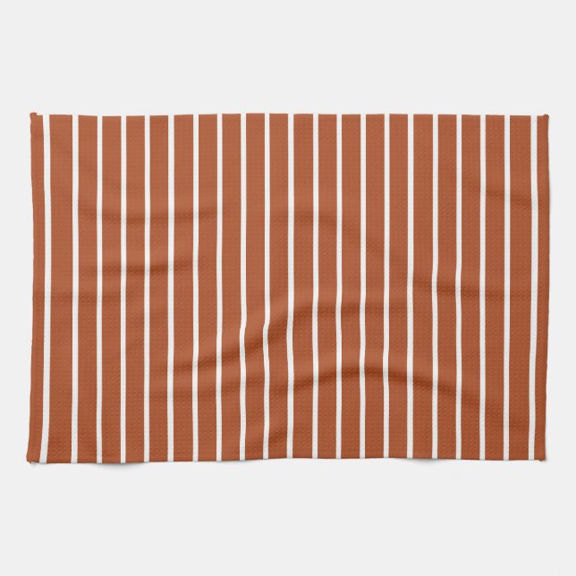 Linge De Cuisine Conception de rayures marron chocolat  (Horizontal)