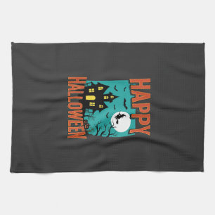 Linge De Cuisine Conception de sorcière de maison hantée Halloween