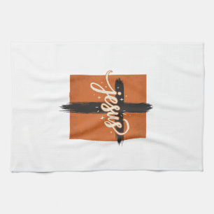 Linge De Cuisine Conception de T-shirt chrétien Croix Jésus Vintage