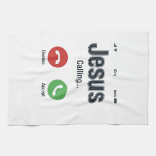 Linge De Cuisine Conception de t-shirt chrétien Jésus appelant l'éc