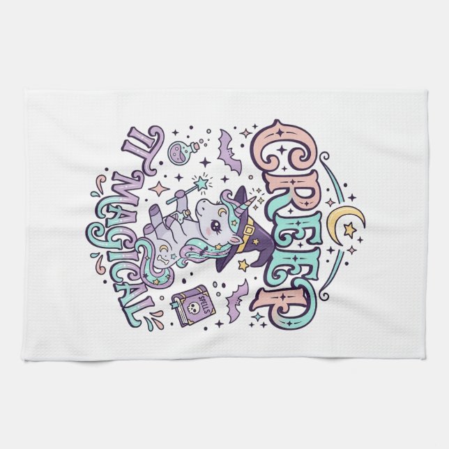 Linge De Cuisine Conception de T-Shirt de Style Rétro Magique de Li (Horizontal)