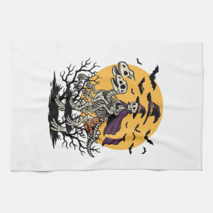 Linge De Cuisine Conception de T-shirt Halloween Dinosaure Squelett