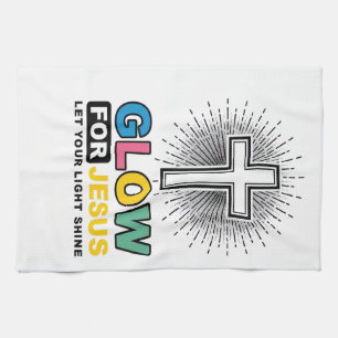 Linge De Cuisine Conception de t-shirt lumière de croix chrétienne 