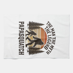 Linge De Cuisine Conception de t-shirt Papa Squatch Bigfoot Papa Vi