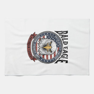 Linge De Cuisine Conception de T-Shirt Patriotique Aigle Chauve Vin