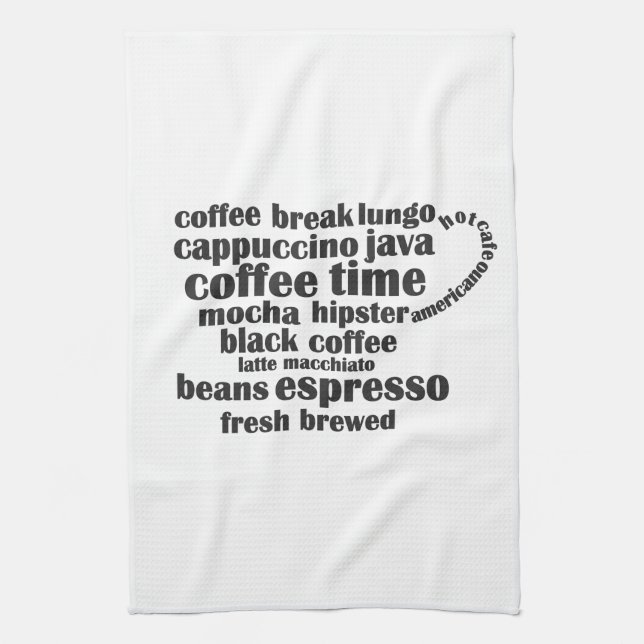 Linge De Cuisine Conception de tasse de café (Vertical)